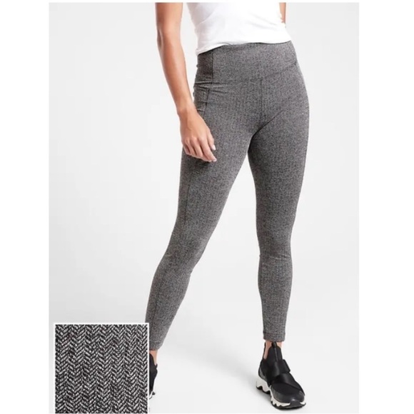 Athleta Delancey Herringbone Tight Grey City Pants - Picture 3 of 16